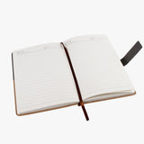 棕灰雙色磁吸精裝工商日誌，展開