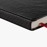 精緻超纖鬆緊帶精裝工商日誌，書背沖孔超纖料