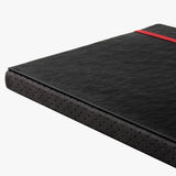 精緻超纖鬆緊帶精裝工商日誌，書背沖孔超纖料