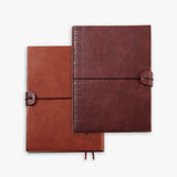 雙色併料鬆緊帶精裝工商日誌，可可焦棕款