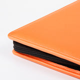 活力橘與丁香紫交屋包，烙印LOGO、壓印、燙銀、立體資料袋、活頁夾、開窗名片套、拉鑰匙皮扣