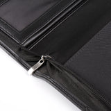 純黑優質拉鍊交屋包， Logo烙印、 燙色、 燙色、壓印、拉鍊、立體資料袋、開窗名片套、存款本袋、多功能拉鍊袋