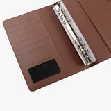 沉静編織活頁工商日誌 ，多功能內側口袋、名片卡袋