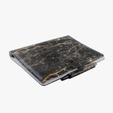 黑色北歐簡約大理石活頁工商日誌，斜角特寫