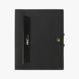 紅棕精品鬆緊帶活頁工商日誌，黑款