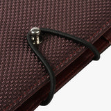 紅棕精品鬆緊帶活頁工商日誌，鬆緊帶、奶嘴釘