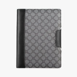 千鳥格紋鬆緊帶活頁工商日誌，冷石灰