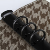 千鳥格紋鬆緊帶活頁工商日誌，夾具