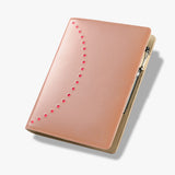 月灣點點鬆緊帶活頁工商日誌，柔瑰粉