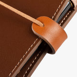 美好皮革鬆緊帶活頁工商日誌，皮標鬆緊帶