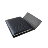 深藍尊榮三折活頁工商日誌，展開